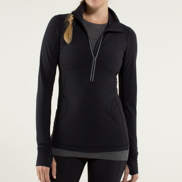lululemon athletica Jackets & Blazers - LULULEMON / 8 / Womens Lace Star Runner Reflective Half 1/2 Zip Pullover - Black